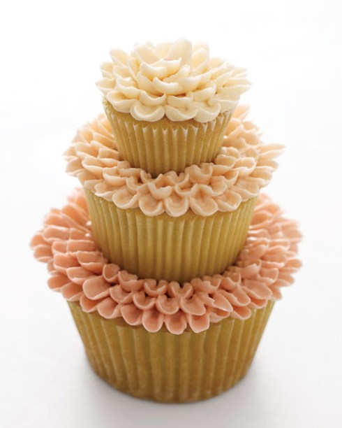 Three Tiered Wedding Cupcake